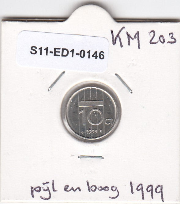 S11-ED1-0146 Nederland 10 cent 1999 XF