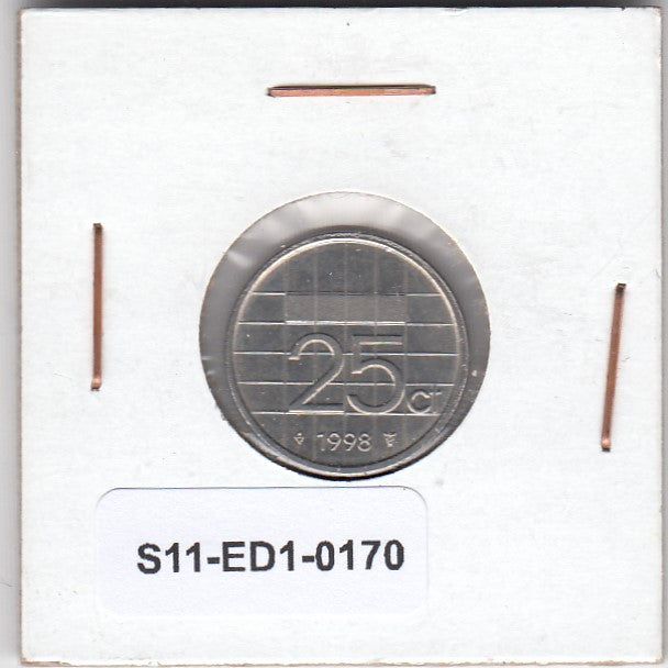 S11-ED1-0170 Nederland 25 cent 1998 UNC