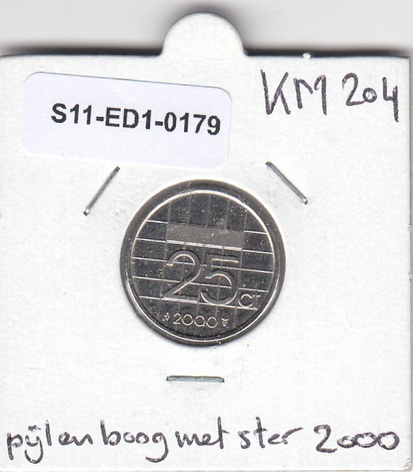 S11-ED1-0179 Nederland 25 cent 2000 UNC