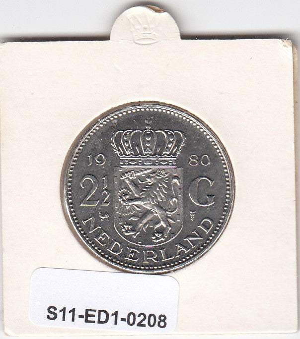 S11-ED1-0208 Nederland 2 1/2 gulden 1980 UNC