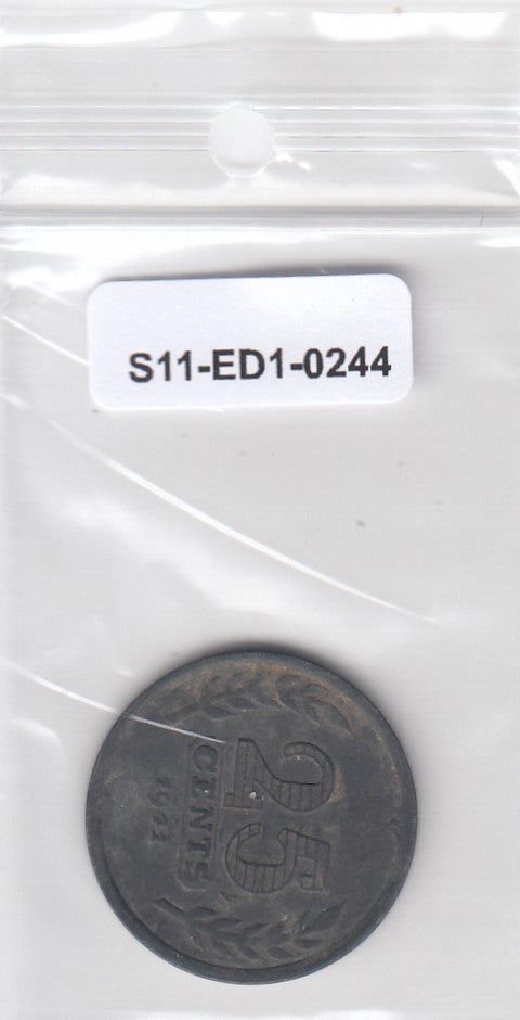 S11-ED1-0244 Nederland 25 cents 1941 VF km174