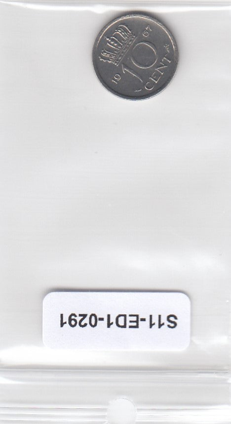 S11-ED1-0291 Nederland 10 cents 1967 VF