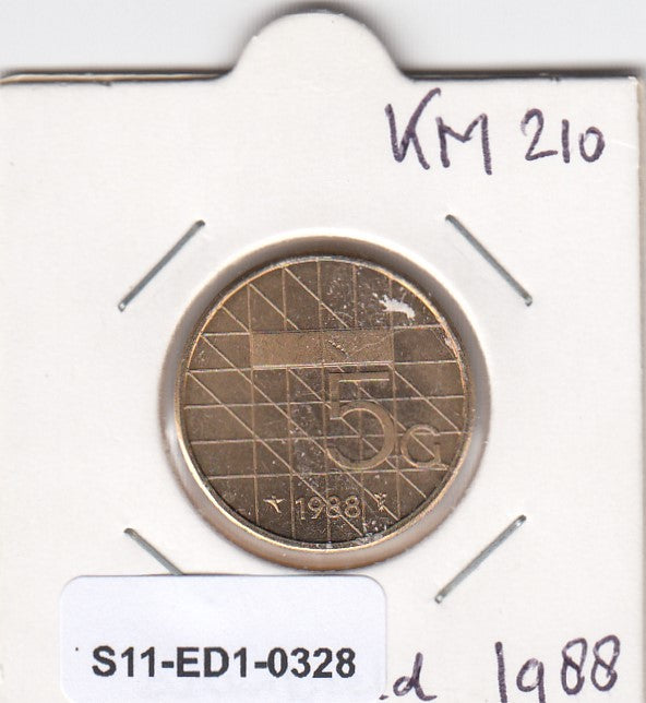 S11-ED1-0328 Nederland 5 gulden 1988 ZF km210