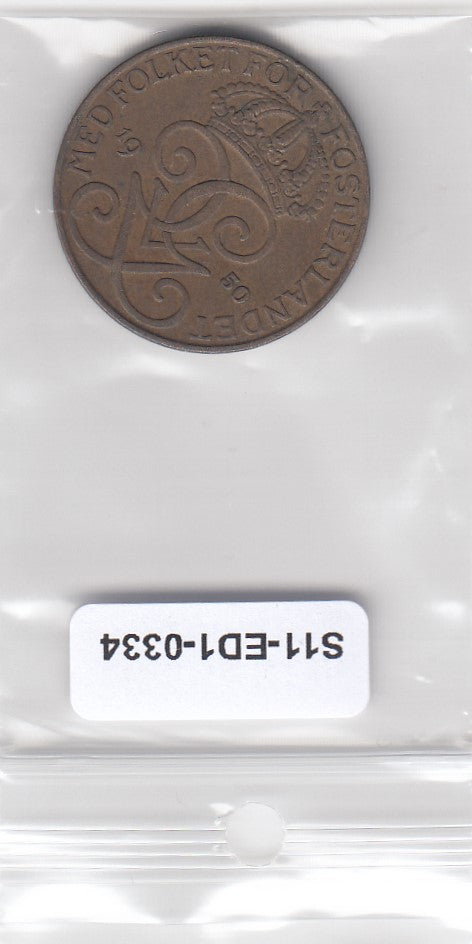 S11-ED1-0334 Zweden 5 ore 1950 VF+ KM779