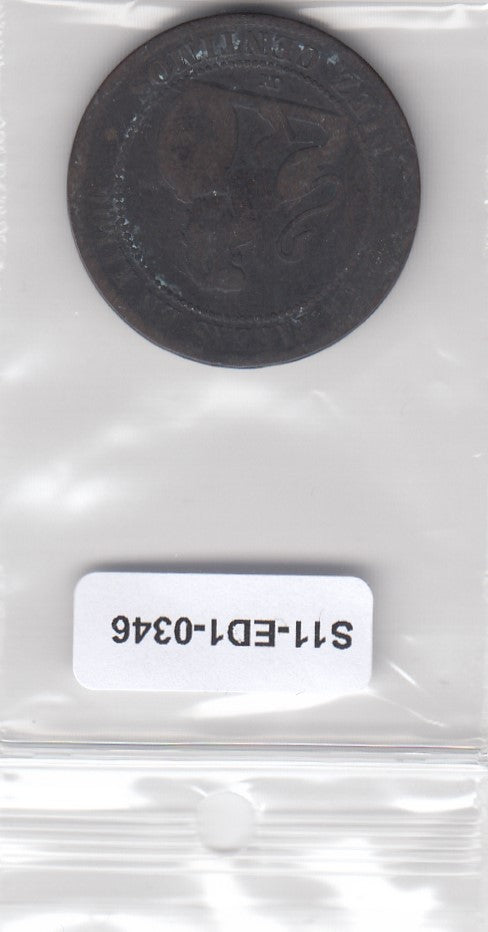 S11-ED1-0346 Spanje 10 centimos 1870 FI KM663 OM