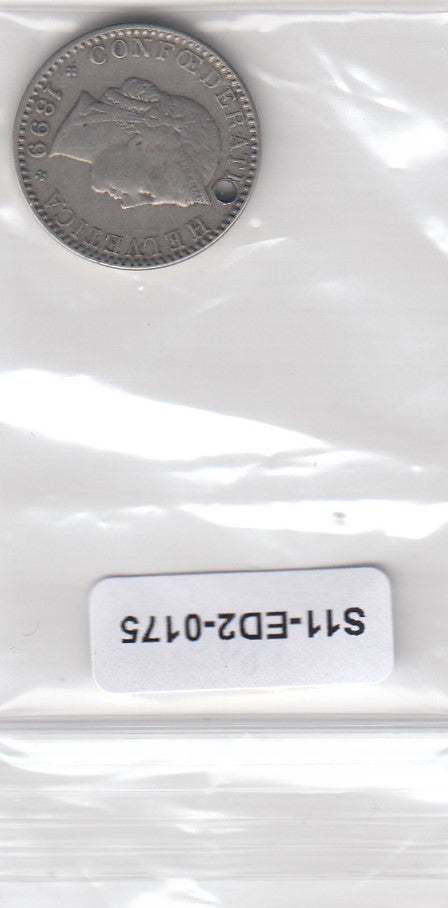 S11-ED2-0175 Zwitserland 20  rappen 1899 VF km29