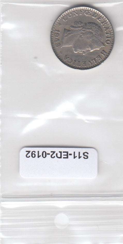 S11-ED2-0192 Zwitserland 20  rappen 1943 VF km29a