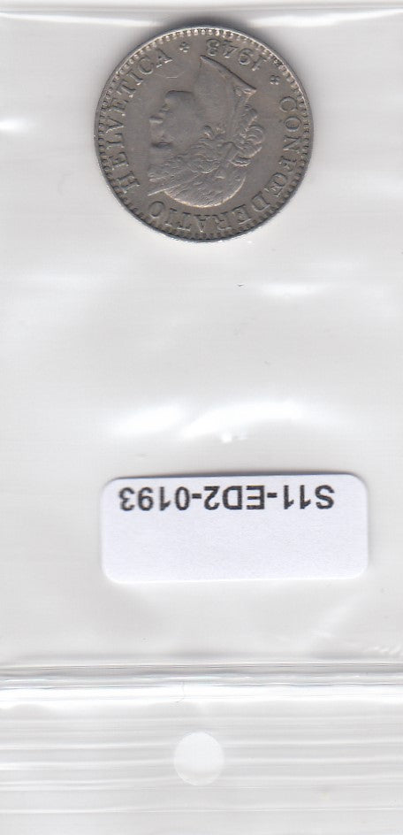 S11-ED2-0193 Zwitserland 20  rappen 1943 VF km29a