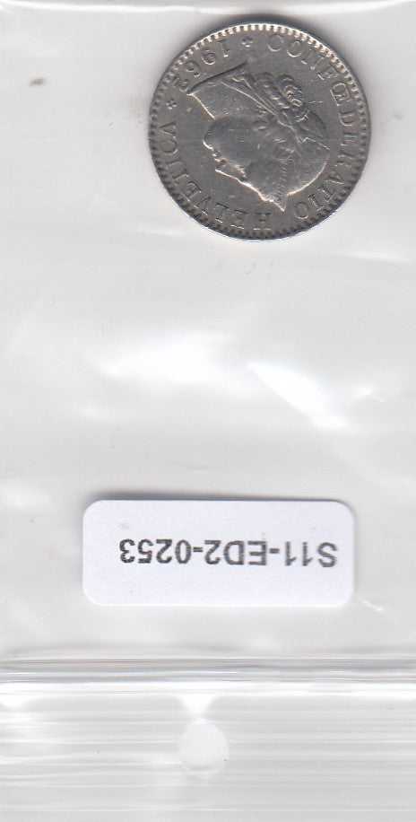 S11-ED2-0253 Zwitserland 20  rappen 1962 VF km29a