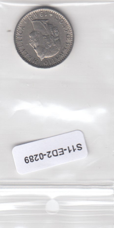 S11-ED2-0289 Zwitserland 20  rappen 1969 XF km29a