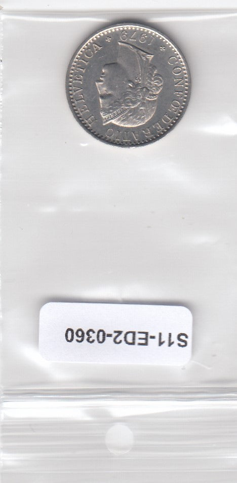 S11-ED2-0360 Zwitserland 20  rappen 1979 XF km29a