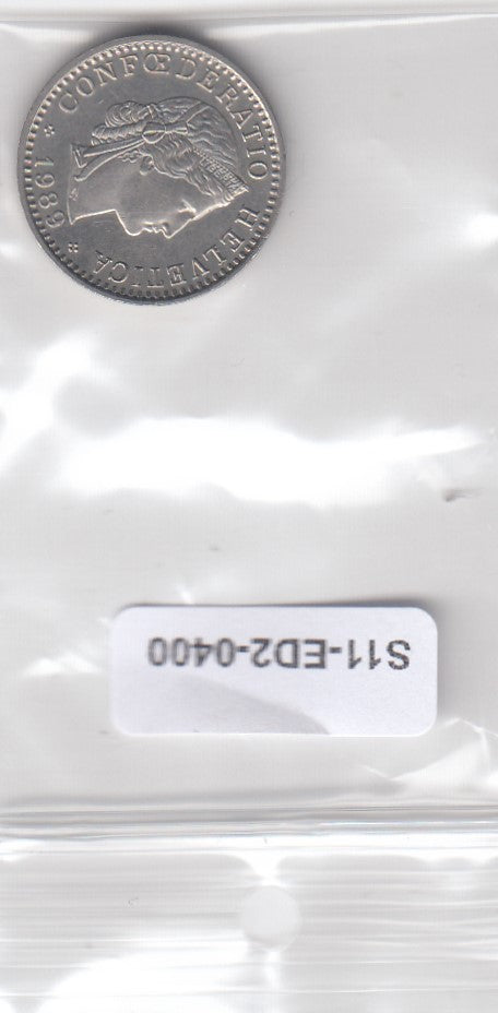 S11-ED2-0400 Zwitserland 20  rappen 1989 xf km29a