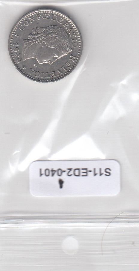 S11-ED2-0401 Zwitserland 20  rappen 1989 xf km29a