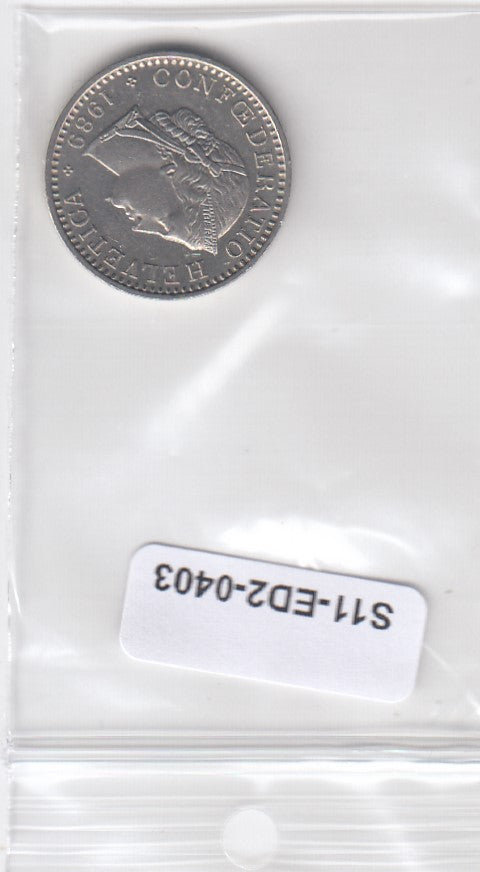 S11-ED2-0403 Zwitserland 20  rappen 1989 xf km29a