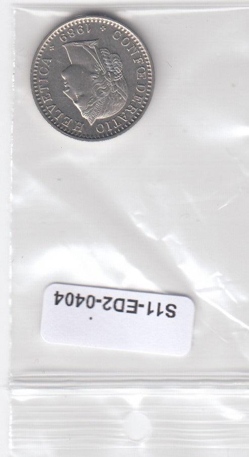 S11-ED2-0404 Zwitserland 20  rappen 1989 xf km29a