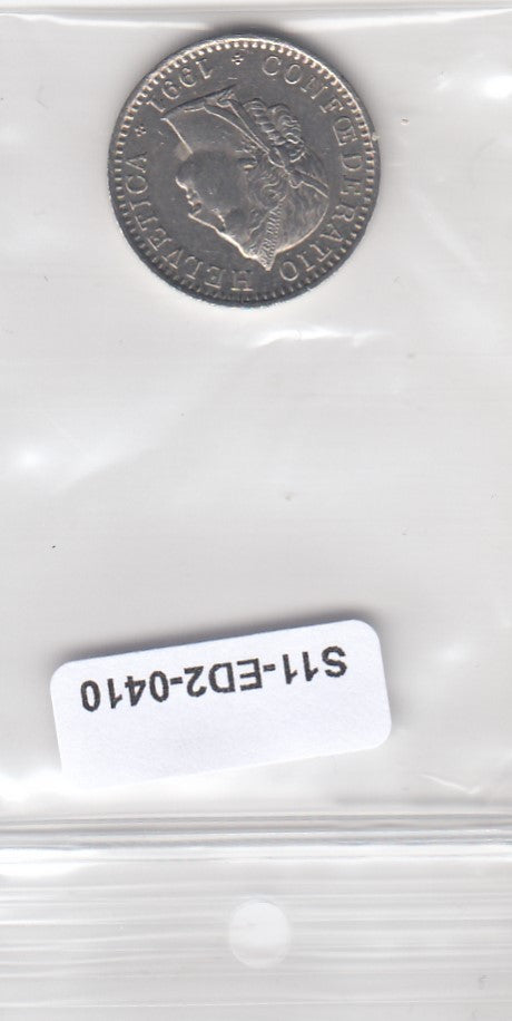 S11-ED2-0410 Zwitserland 20  rappen 1991 VF km29a