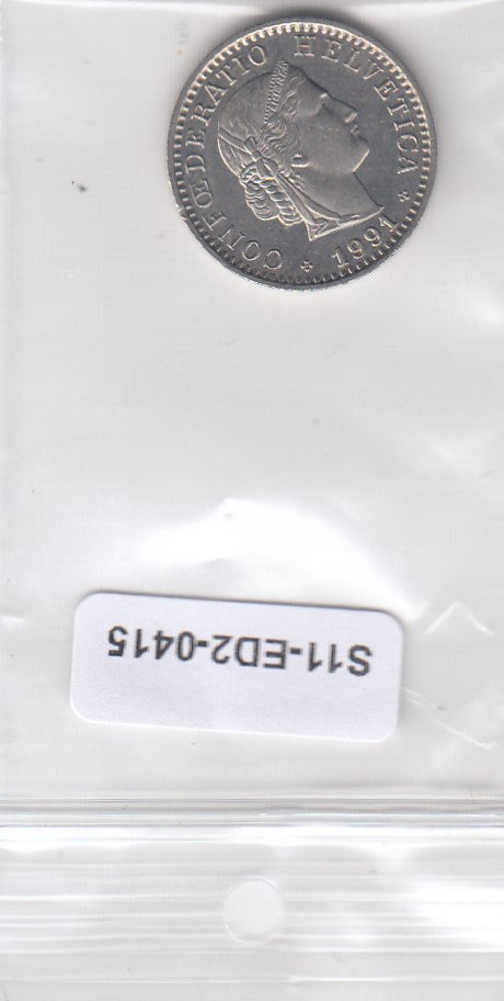 S11-ED2-0415 Zwitserland 20  rappen 1991 VF km29a