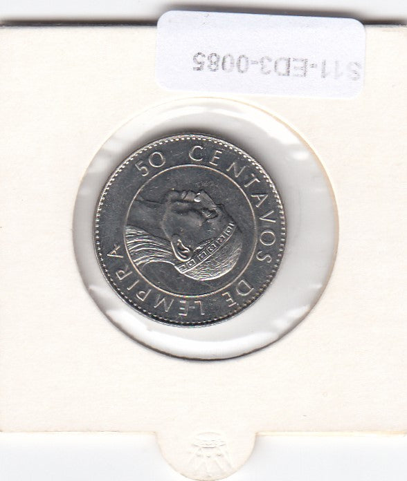 S11-ED3-0085-M31 Honduras 50 centavos 1991 UNC KM84A1
