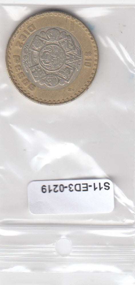 S11-ED3-0219 Mexico 10 pesos 1998 FI/VF KM616