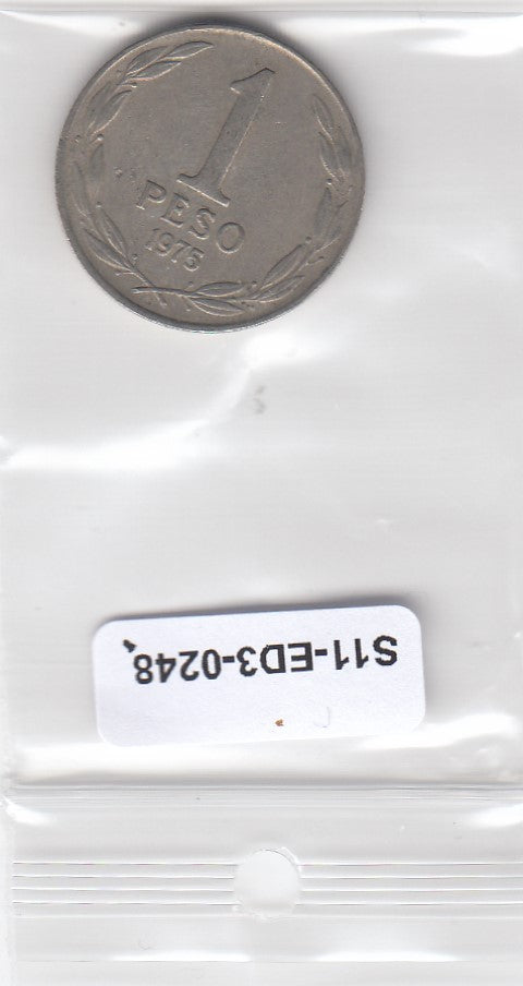 S11-ED3-0248 Chili 1 Peso 1975 VF KM207