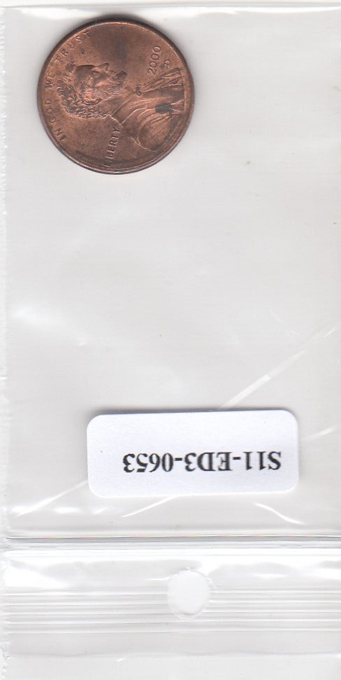 S11-ED3-0653 Verenigde staten 1 cent 2000 VF   D