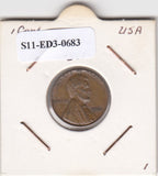 S11-ED3-0683 Verenigde staten 1 cent 1961 VF