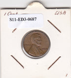 S11-ED3-0687 Verenigde staten 1 cent 1964 VF
