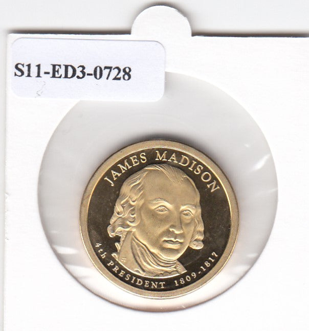 S11-ED3-0728 Verenigde staten 1 dollar 2007 MS65 KM404 S Madison