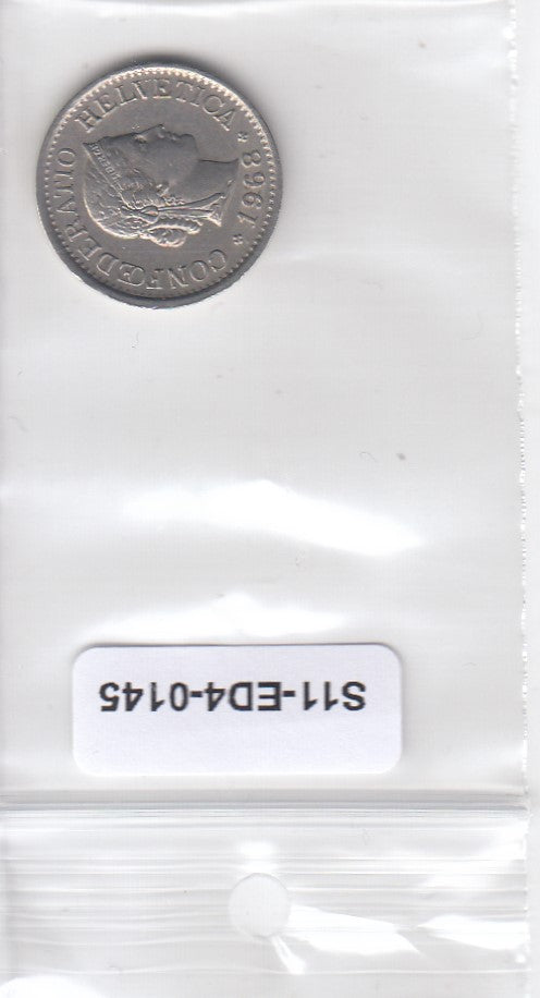 S11-ED4-0145 Zwitserland 10 rappen 1968 VF KM# 27