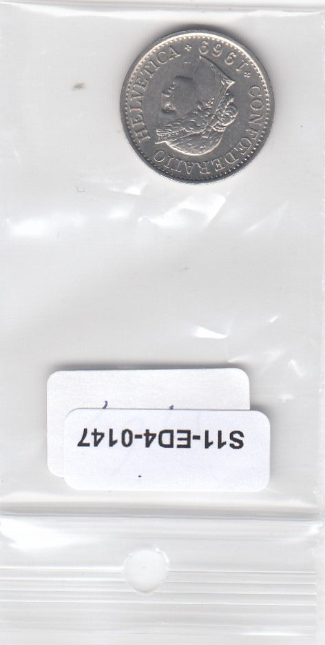 S11-ED4-0147 Switzerland 10 rappen 1969 XF/UNC KM# 27