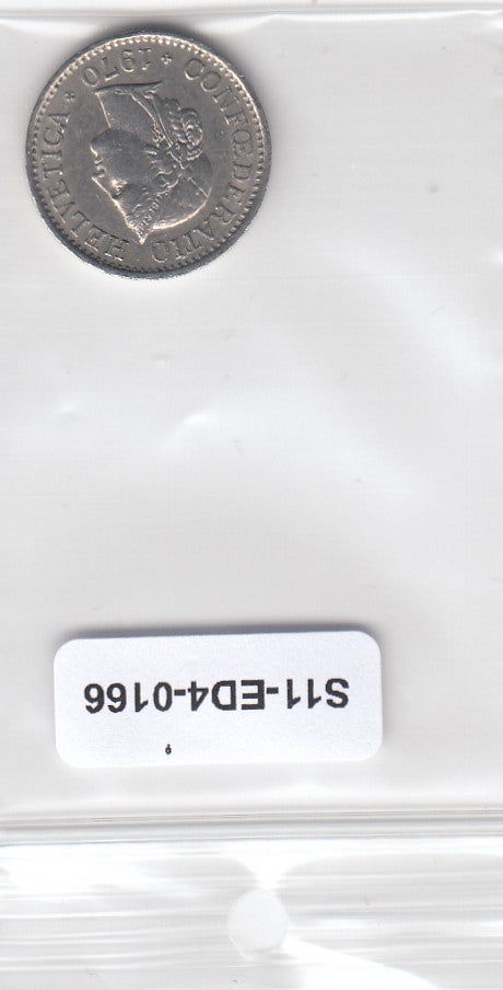 S11-ED4-0166 Zwitserland 10 rappen 1970 VF KM# 27