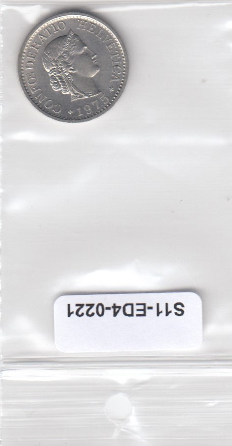S11-ED4-0221 Zwitserland 10 rappen 1975 XF KM# 27
