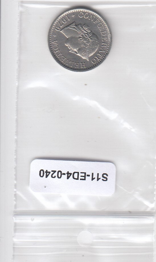 S11-ED4-0240 Zwitserland 10 rappen 1979 VF KM# 27