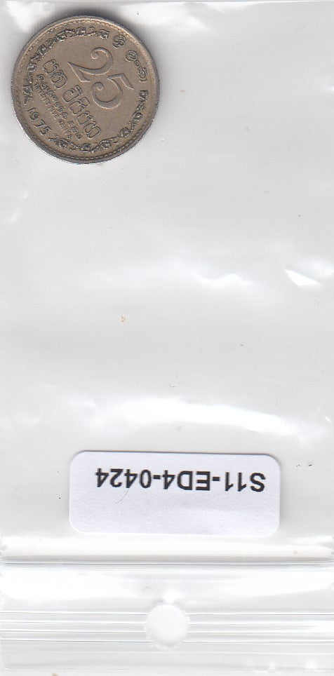 S11-ED4-0424 Sri Lanka 25 cents 1975 VF KM141