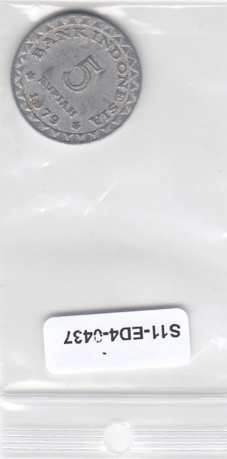 S11-ED4-0437 Indonesia 5 Rupiah 1979 VF KM43