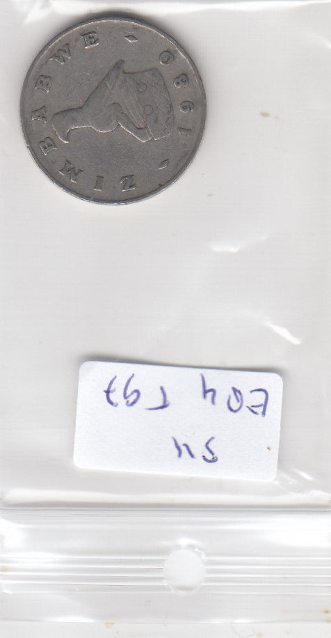 S11-ED4-0597 Zimbabwe 20 cent 1980 VF KM4
