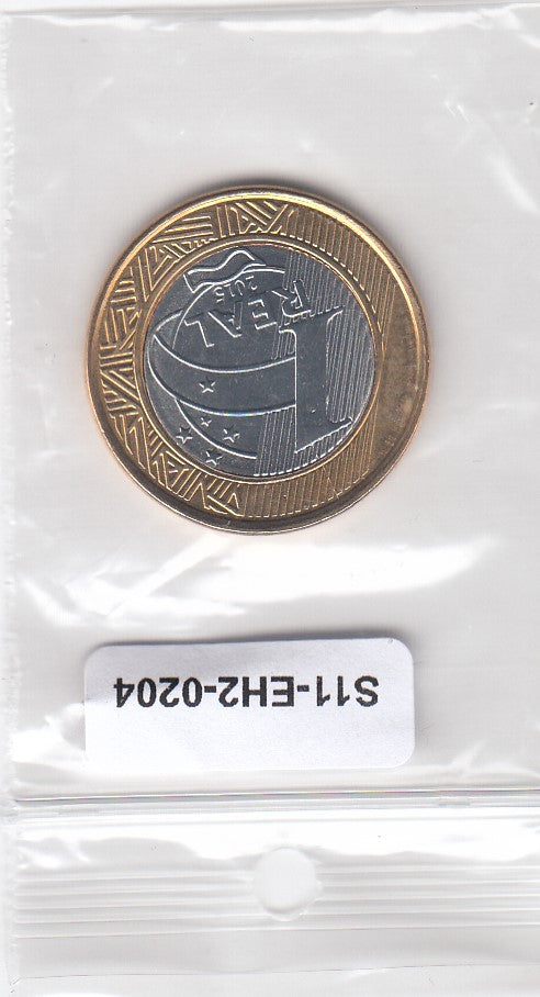S11-EH2-0203-M01 Brazilië 1 real 2015 MS63 km706 Paracano