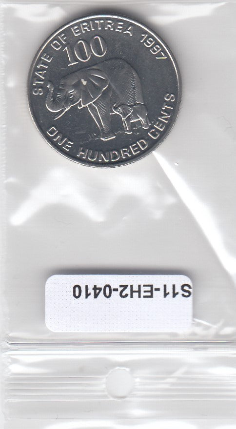 S11-EH2-0410-M01 Eritrea 100 cent 1997   MS63 KM48