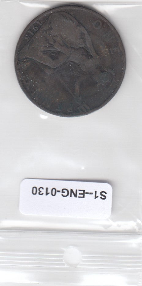 S11-ENG-0130 United Kingdom 1 penny 1915 KM 810  FI/VF