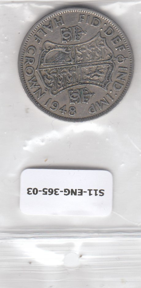 S11-ENG-0365-03 United Kingdom ½ CROWN 1948 KM 866  VF