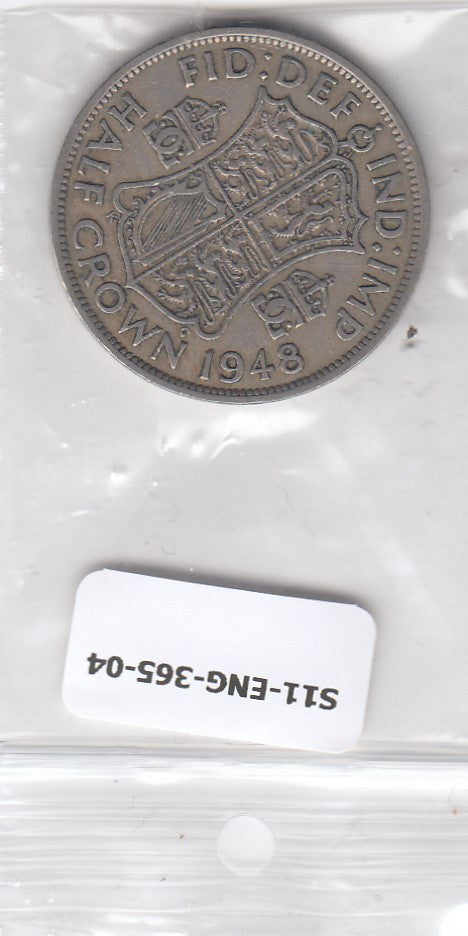 S11-ENG-0365-04 United Kingdom ½ CROWN 1948 KM 866  VF