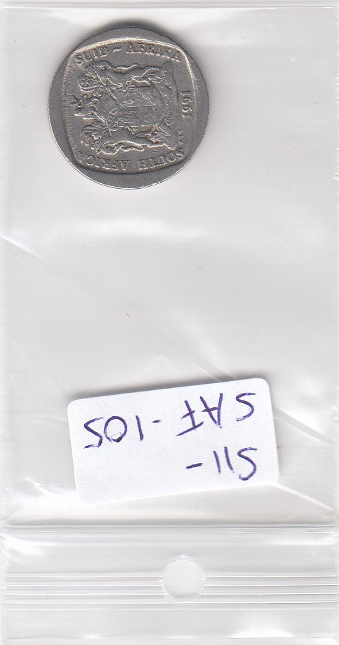S11-SAF-0105 Zuid-Afrika 1 rand 1991 KM 138  0  €