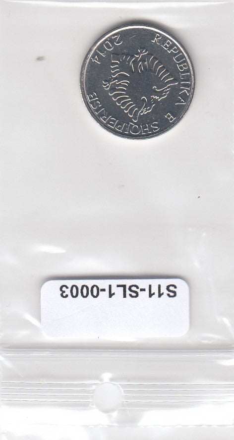 S11-SL1-0003-M13 Albania 5 Lek 2014  MS63 KM76