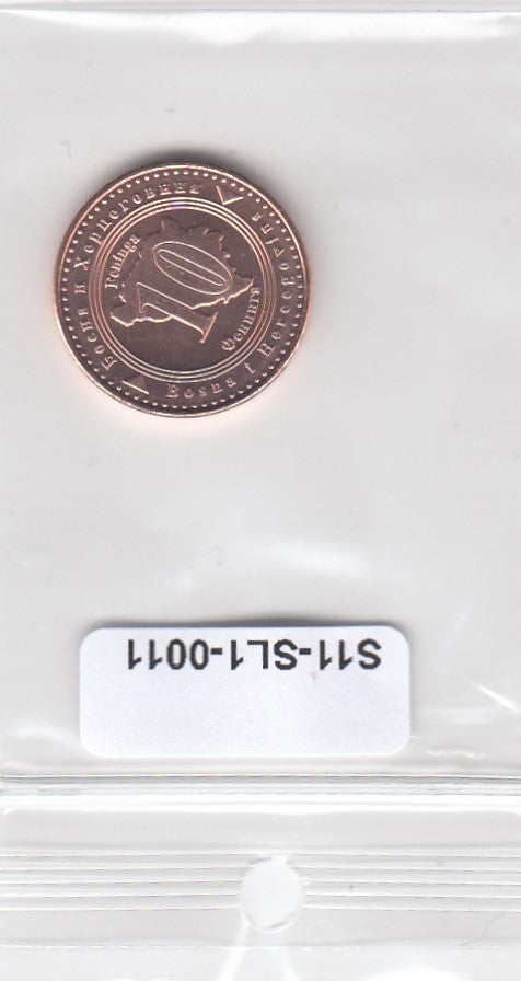 S11-SL1-0011-M25 Bosnia and Herzegovina 10 Fenninga 2017  MS63 KM115