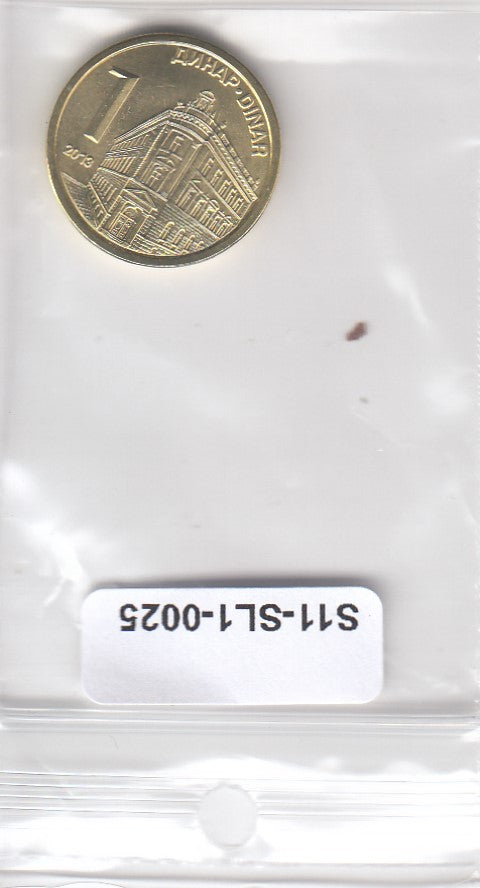 S11-SL1-0025-M42 Serbia 1 Dinara 2013  MS63 KM54