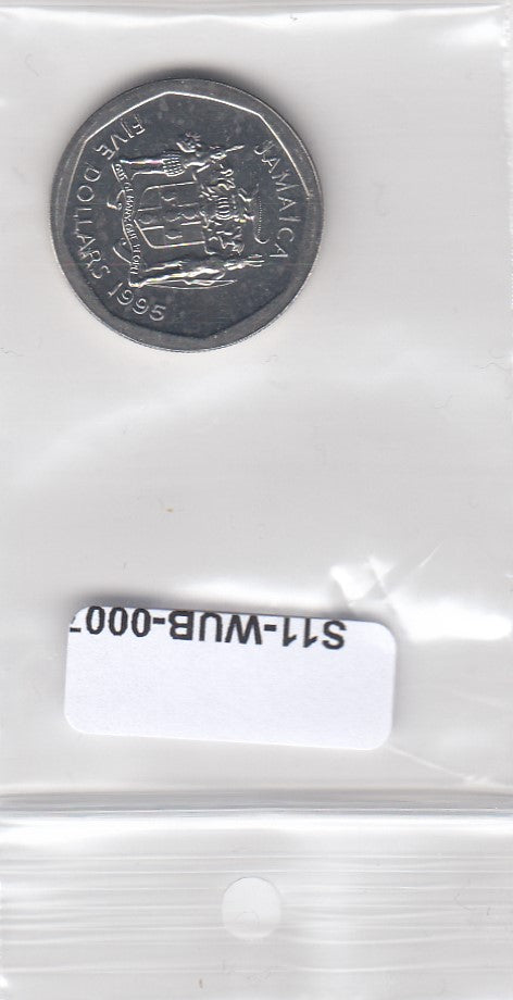 S11-WUB-0007 Jamaica 5 Dolar 1995 UNC KM163