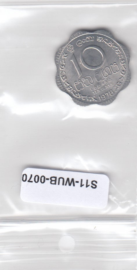 S11-WUB-0070 Sri Lanka 10 cents 1978 MS60 KM140a
