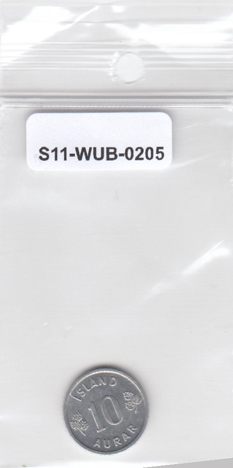 S11-WUB-0205 ICELAND 10 AURAR 1974 UNC KM10A