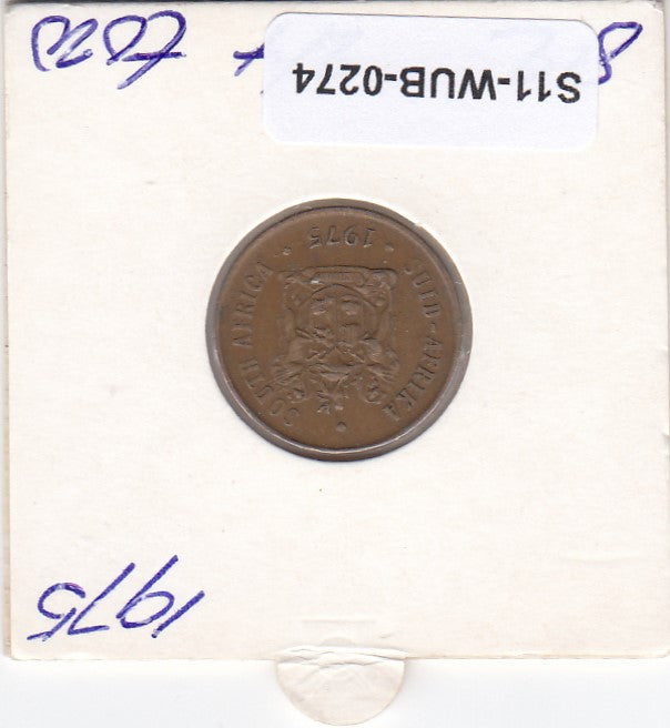 S11-WUB-0274 South Africa 1 cent 1975 KM 82  VF