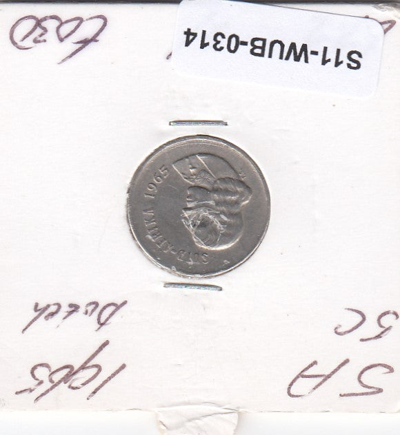 S11-WUB-0314 South Africa 5 cents 1965 KM 67.2 Afr VF